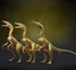 Gemini&Genius 2Pcs Compsognathus Dinosaur Toy Figurines with Moveable Jaw, Realistic Dinos