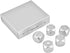 DS.DISTINCTIVE STYLE Aluminum Alloy Dice, 5 Pieces 16mm Portable Metal Dices with Case, 6 Sided for Party Game