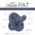 (3 Pack), Ryan & Rose Cutie PAT All-in-One Pacifier and Teether Massaging Teething Ring and Hideaway Binky for Growing