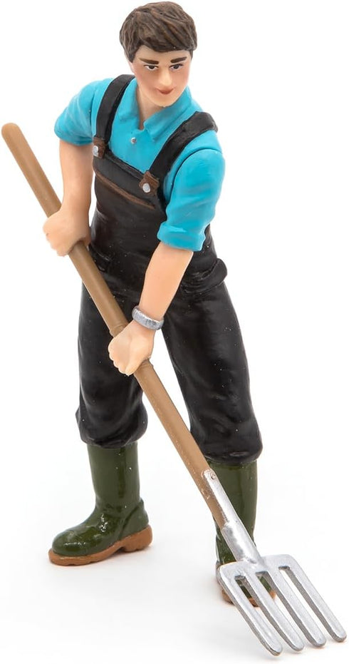 Papo Hand-Painted Farmyard Friends Gardener Figurine, 39216, Collectible for Children, 3 Years Old+
