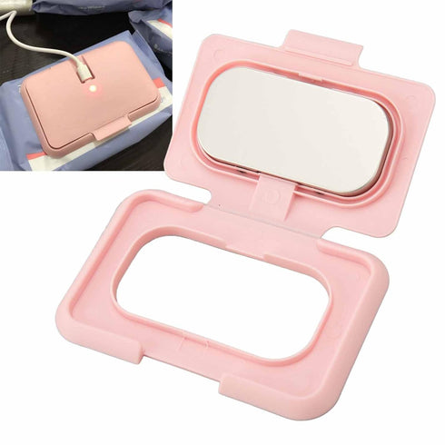 gernie Baby Wet Wipe Warmer Wet Wipes for Holder Heater Car USB Home Dispenser Constant Temperature for Pink Thermal