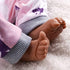 JIZHI Lifelike Reborn Baby Dolls - 17 Inch African American Soft Body Realistic Newborn Baby Doll with Gift Box
