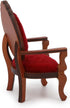 Dollhouse Couch Miniature Chair, 1:12 Wood Retro Vintage Upholstered Victorian Armchair