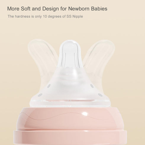 0 7 oz Gulicola Newborn Breastfeeding Baby Bottle with Extra Slow Flow Nipples, Months+, Anti Colic, BPA Free PPSU