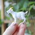 NUOBESTY Mini Goat Figurines 6pcs Plastic Realistic White Goat Animals Simulated Small Lambs Action Models Tiny Farm Sheep Figures Learning Educational Toys Cake Topper for Fairy Garden Decor