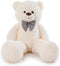 Poutmac 47 Inch Giant Teddy Bear Stuffed Animal, White Big Plush Teddy Bear for Valentine's Gift, Soft for Christmas