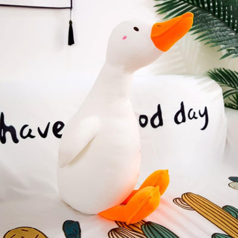 White Swan Stuffed Animal, Funny duck Plush Doll, Soft Pillow Cushion Cute Goose Plush Toy Stuffed Animals Toy Gifts for Kids (65 cm/25.6 inch