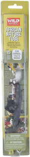 Wild Republic Tube of African Animal Figurines, Multicolor, 13" - Giraffe, Hippo, Elephant, and More