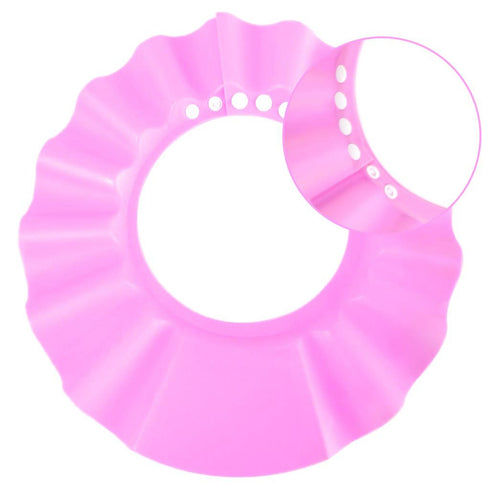 Soft Adjustable Visor Hat Bath Cap for Toddler, Baby, Kids, Children Shower Bathing Protection (Pink)