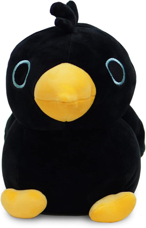 10 Inch Black Crow Plushie Toy, Stuffed Raven Animal, Cute Gift for Boys Girls