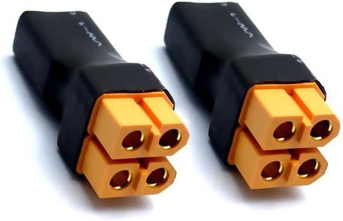 2PCS No Wire XT60 Male to 2 XT-60 Female Parallel Battery Connectors for RC NiHM Lipo Battery