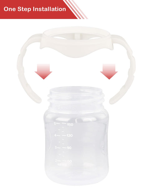 4 Pack 5oz 9oz Baby Bottle Handles for Evenflo Wide Neck & Baby Bottle, Bottle Holder for Newborn