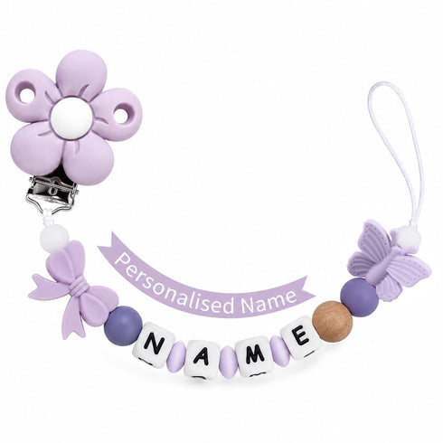 Personalized Baby Pacifier Clip with Name,Customized Name Silicone String Clip for Boy