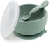 Baby Bowl and Spoon Set with Suction and Lid, Silicone Baby Food Bowl, First Stage Feeding Set for 6+ Months