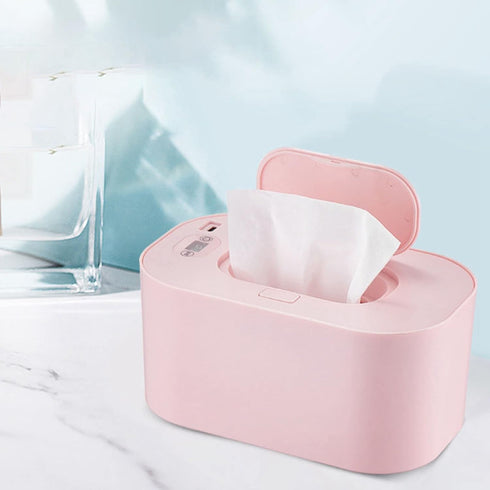 Hilitand Portable Baby Wipes Warmer - Large Capacity, Pink