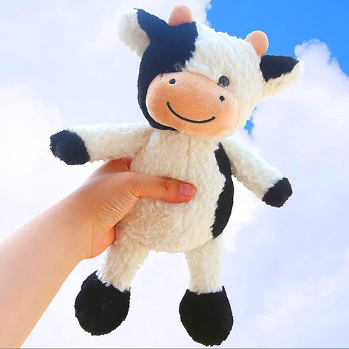 NatureMan 9 inches Cow Stuffed Animal Simulation Soft Plush Cute Cow Doll for Boys Girls Great Birthday Gift