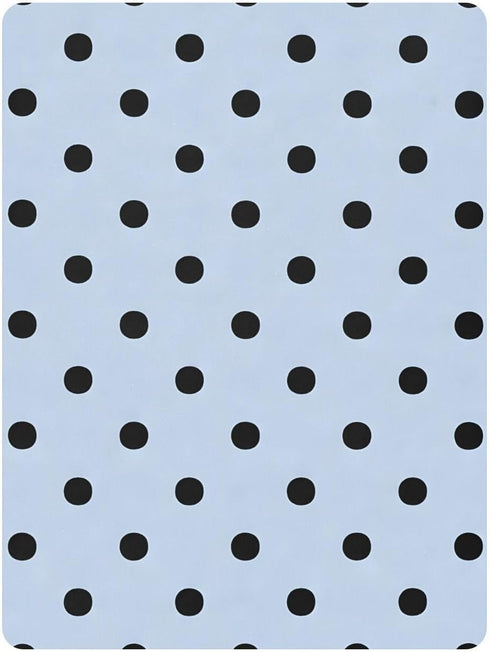 CZXW 52" 28" Blue Polka Dots Crib Sheets Fitted x Natural Cotton Soft & Breathable for Baby Crib Mattress