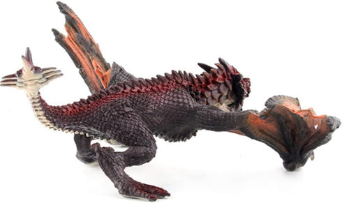 8" Dragon Toy Figure, Realistic Plastic Ancient Mythological Fire Creature Model for Kids and Adults