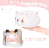 AIXINI 8 inch Cute White Cat Plush Stuffed Animal - Cylindrical Body Pillow, Super Soft Cartoon Hugging Toy