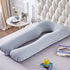 MJMH 55 inch Updated Large Inflatable Pillow Flocked Fabric Pregnancy Pillow Maternity Pillow Nursing Pillow Sleeping