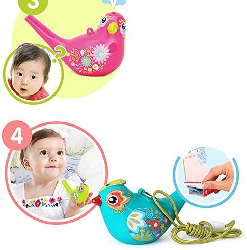 1Pcs Coloured Drawing Water Bird Whistle Musical Toy for Kids Early Learning Educational Gift Instrument