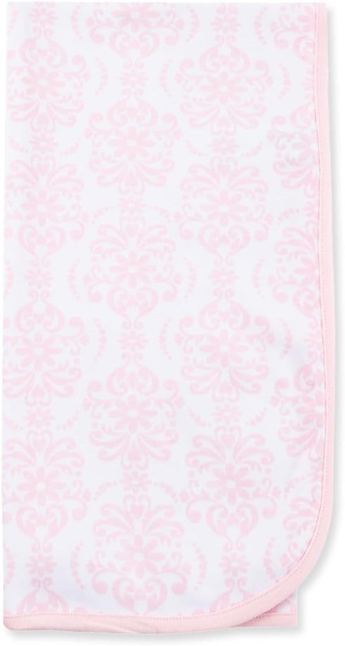 Little Me Unisex Baby Swaddling Receiving Blankets - Damask Scroll, 30 x 27 Inches