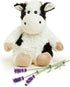 warmies Junior Microwavable & Weighted Stuffed Animals, Black and White Cow -