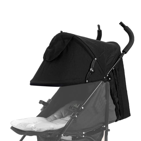 Universal Stroller Sun Shade Cover, Canopy Awning for Pushchair, Baby Buggy with Pockets & Mesh Window