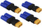 4pcs Female XT60 to Male EC5 Adapter - No Wires RC LiPo Battery Connectors