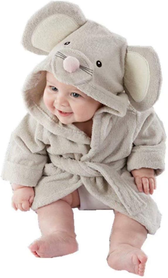 Baby Boy Bathrobe Hooded Towels Unisex Infant Bath robe Towel For Toddle