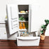 1:12 Scale Mini Furniture Kitchen White Refrigerator - 2 Doors Wooden Accessories for Minihouse Fridge Freezer