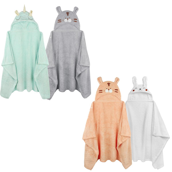 FUBANRAY 4-Pack Toddler Bath Towel Baby Bath Towels for Kid 0-5 Years- Bath