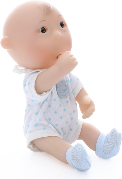 7 Inch 5 3+ Cute Potato Baby Doll, Mini Baby Doll with Movable Joints, Thumb-Sucking Pose, Full Vinyl Doll Gift