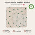 47 47 Baby Swaddle Organic Cotton Muslin Baby Swaddles for Newborns x (Green Hearts)