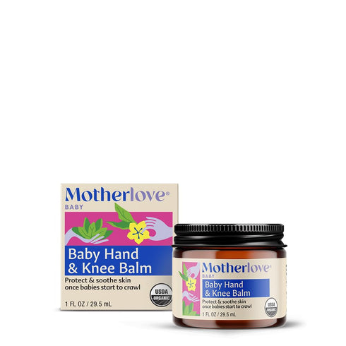 Motherlove Baby Hand & Knee Balm, 1 oz Herbal Ointment for Crawling Babies, Organic & Cruelty Free