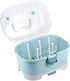Bottle Storage Box with Draining Drying Rack Portable Milk Bottle Case Organizer