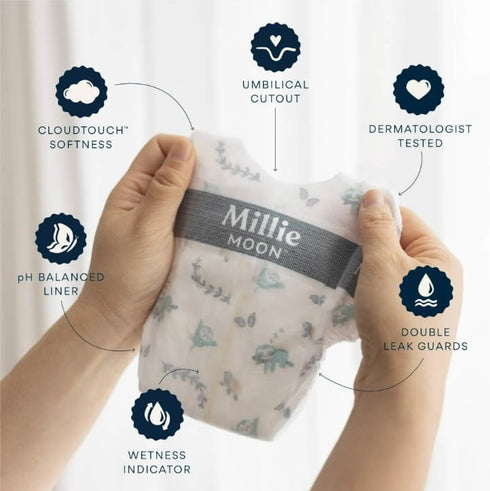 Generic 2 Count 96) Millie Moon Luxury Diapers - (Size