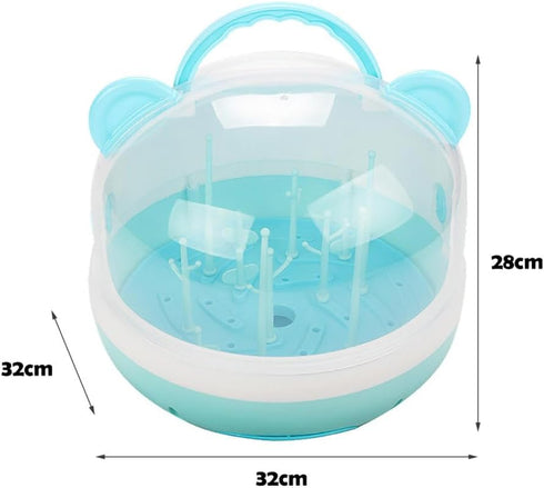 KALWEL Baby Bottle Drying Rack,Bottle Drying Rack,Baby Bottle Dryer,Baby Bottle Drying Rack with Cover,Baby Drying