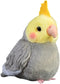 Nohito Realistic Grey Cockatiel Parrot Plush Toy, Simulation Fake Bird Cockatoo Stuffed Animal 4.9'' (Grey, M)