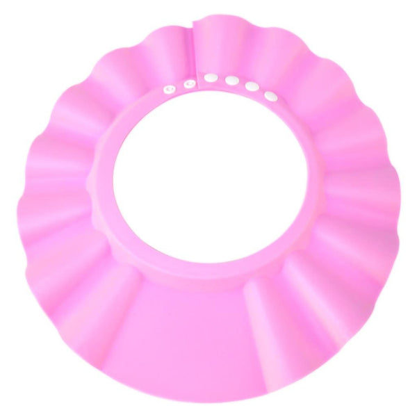 Soft Adjustable Visor Hat Bath Cap for Toddler, Baby, Kids, Children Shower Bathing Protection (Pink)