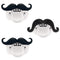 Zhovee 3pcs Mustache Pacifier, Gentleman Mustache Baby Pacifier, Pacifier 0-36 Months, Gift Pacifiers