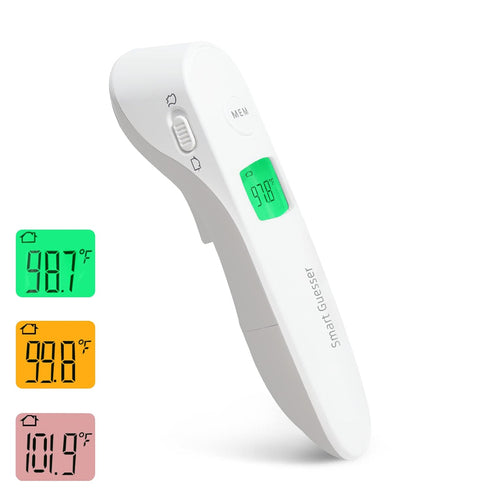 No-Touch Infrared Forehead Thermometer for Adults and Baby, Digital with Fever Alarm and Memory Function, White