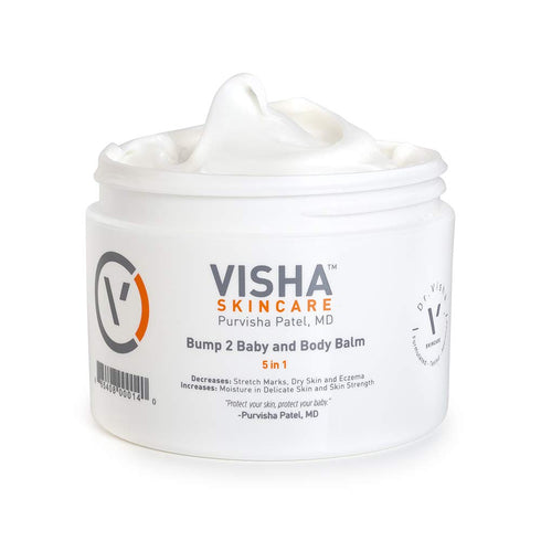 2 5 1 10 oz Visha Skincare Bump Baby in Multitasking Body Balm, Soothes and Relieves Dry, Itchy Skin and Stretch Marks