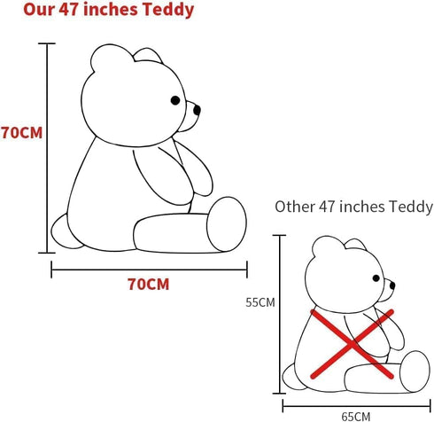 Giant Teddy Bear Plush Stuffed Animals 47 Inch | Purple for Girlfriend or Kids