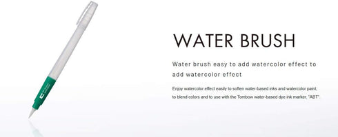 Tombow Water Brush Fine Tip, Refillable Watercolour Brush for Techniques, Adjustable Water Flow