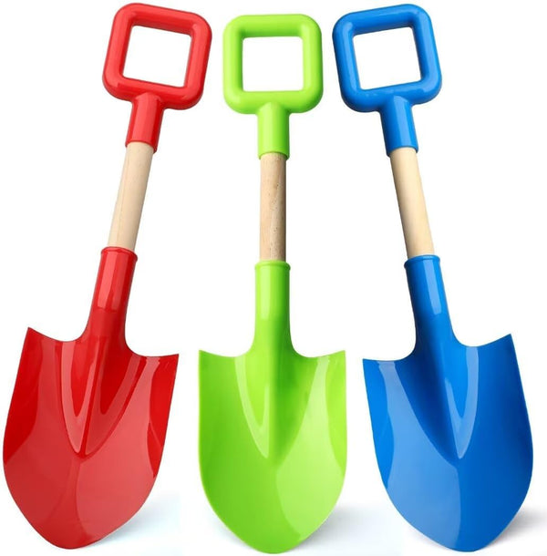 Amarlozn 16" Beach Sand Shovels Toys for Kids, Gardening Tool Kits, Sturdy Long