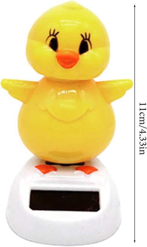 Solar Powered Dancing Chick, Bobblehead Chicken Ornaments for Car Dashboard, Cartoon Solar Power Kits, Bobbleheads