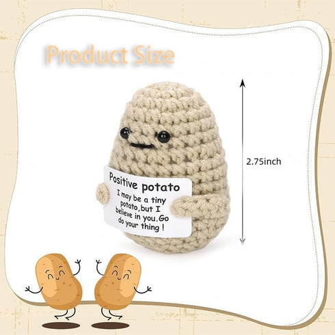 Letken Mini Knitted Potato Toy - Positive Crochet Home Decor Gift