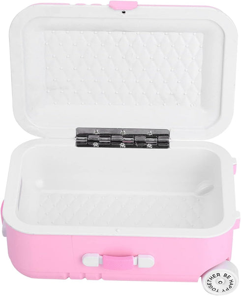 Doll Suitcase Travel Play Set, Mini Luggage Box Rolling Suitcase for Doll Accessories