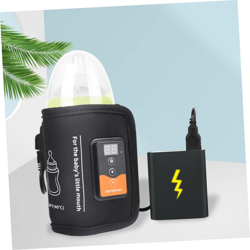 Toyvian Portable Milk Bottle Warmer with Digital Display - Ideal for Travel and Daily Feeding